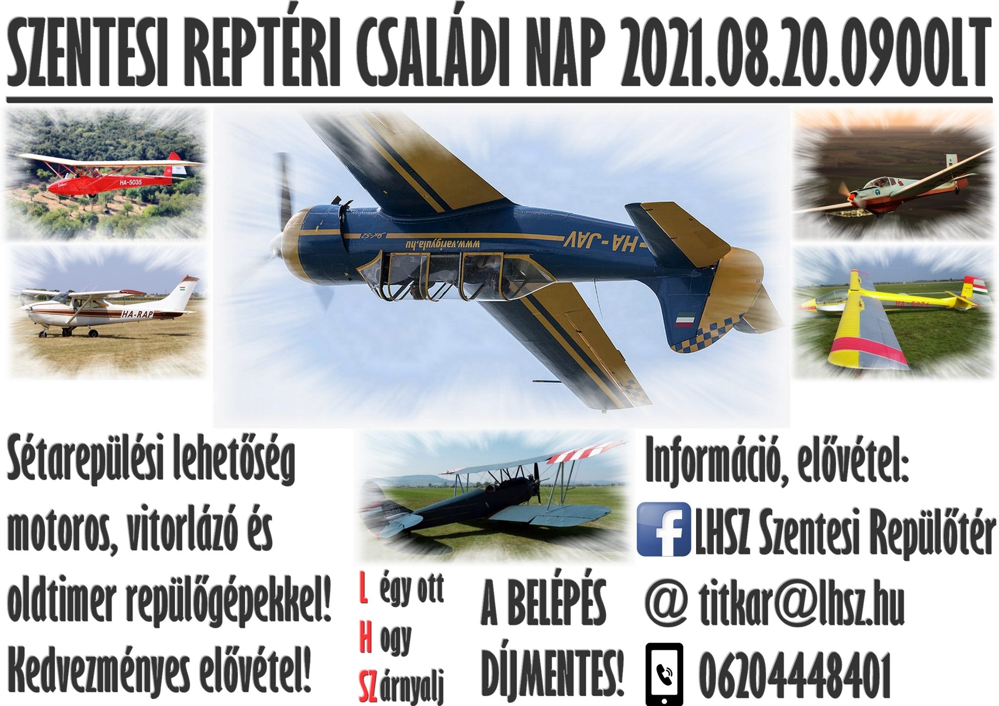 Szentesi Reptéri Családi Nap plakát