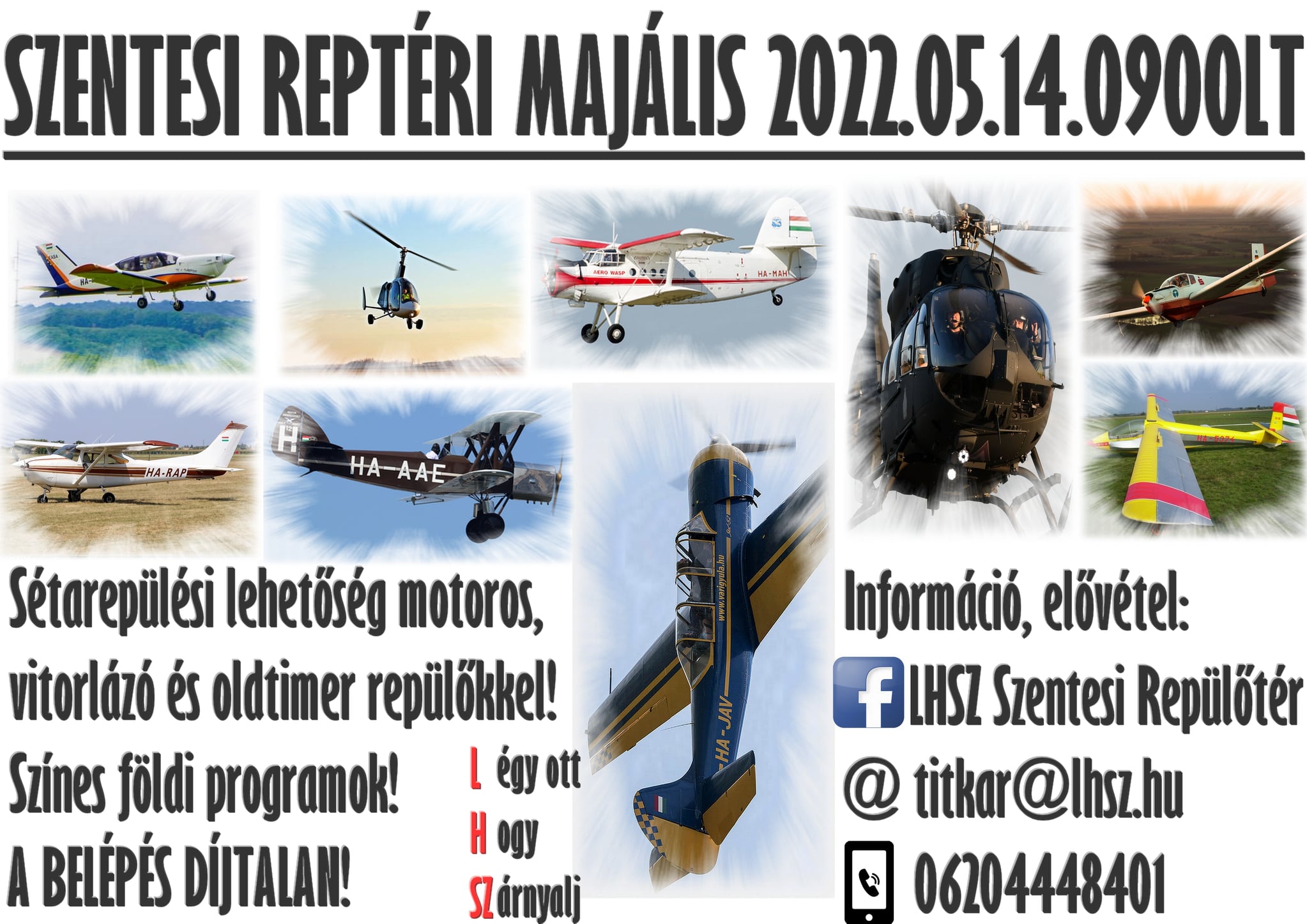 Szentesi Reptéri Majális plakát